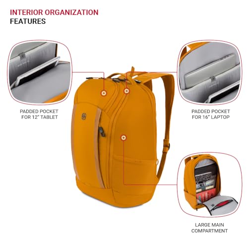 Image of SwissGear 8119 Laptop Backpack, Fits up to 17-Inch Laptop, Mustard