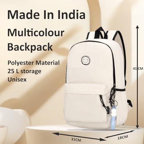 Image of Tinytot 20 Litre Lightweight Waterproof Backpack Bags for Women - 17 Inch College Bag for Girls, Medium School Bag for Girls 8+ Years, Office & Picnic Bag