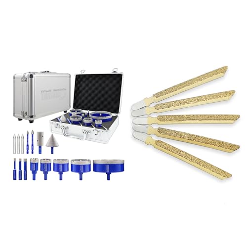 Juego de brocas de diamante para azulejos 15 piezas miniatura 1