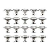 20 Pack Purewing Cabinet Hardware Round Knobs Silver Kitchen Mushroom Brushed Nickel Knobs, Cupboard Knobs, Door Handle Pull for Bathroom Drawer, 1-1/8 inch (29.5mm) (20 Pack)