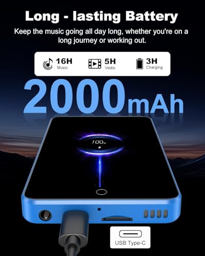 Image of 144GB MP3 Player with Bluetooth and WiFi, 4 inch Full Color Touch Screen MP4 Music Player with Spotify,Pandora,YouTube, Android MP4 Music Player for Kids up to 1TB