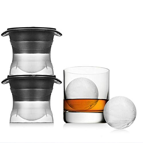 ARCH&M Sphere Silicone Molds Ice Maker, Whiskey Sphere Ice Mold Ice Ball Maker Round Ice Cube Mold Ball Ice Cube Mold Ice Molds For Bourbon Ice Molds Big Ice Cubes Stackable Easy Release Ice Cube Mold