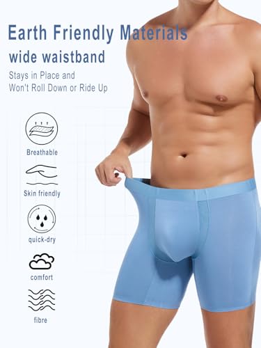 Men's 4-Pack Underwear Boxer Briefs, Cooling Mesh Zone, Moisture-Wicking Underwear, Regular, Long-Leg and Trunk2