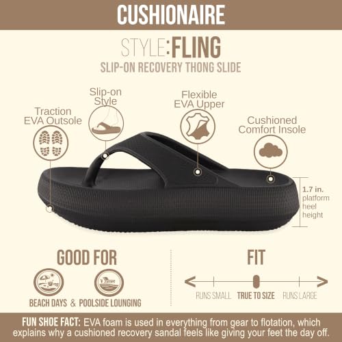 Image of CUSHIONAIRE Women's Fling recovery cloud pool slides sandal with +Comfort