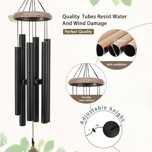 Image of ASTARIN Personalized Happy Retirement Gift, Custom Name Retirement Wind Chimes for Women Men, 35 inch Large Deep Tone Wind Chime Retire Gifts for Teacher Husband Friends Parents