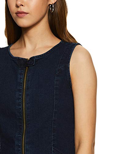 Image of Amazon Brand - Symbol Women's A-line One Piece Midi Length Denim Dress