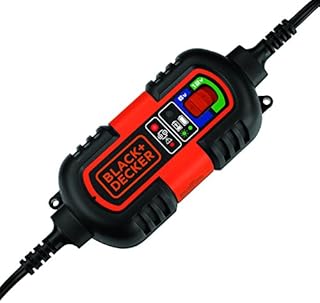 BLACK+DECKER BM3B Fully Automatic 6V/12V Battery Charger/Maintainer with Cable Clamps and O-Ring Terminals