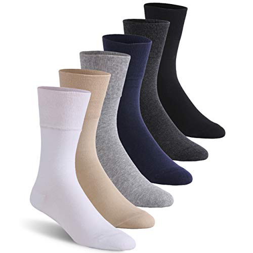 Ankle Diabetic Socks Women, Feelwe Wide Diabetic Socks Non Binding Cotton Socks Soft