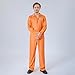 Lizxun Womens Orange Prisoner Halloween Cosplay Costume Men Escaped Jail Jumpsuit Inmate Uniform Roleplay Dress Up (Men Orange, XXL)