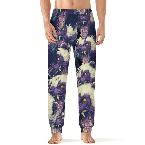 Fierce Honey-Badger Men's Pajama Bottoms Sleep Lounge Soft Comfy Pants Sleepwear