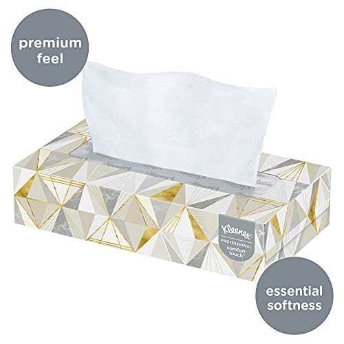 Kleenex Professional Facial Tissue For Business (03076), Flat 12 Boxes / Convenience Case, 125 Tissues / Box, 1,500 Tissues / Case, White #TOP2
