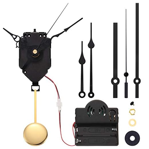 Hicarer Quartz Pendulum Trigger Clock Movement Chime Music Box Complete Pendulum Clock Kit with 3 Pairs of Spades Fantasy Straight Hands