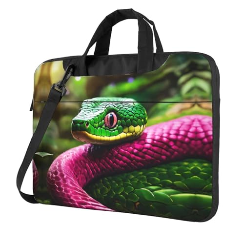 Sac ordinateur 15.6 pouces imprimé serpent vert idéal pour le bureau