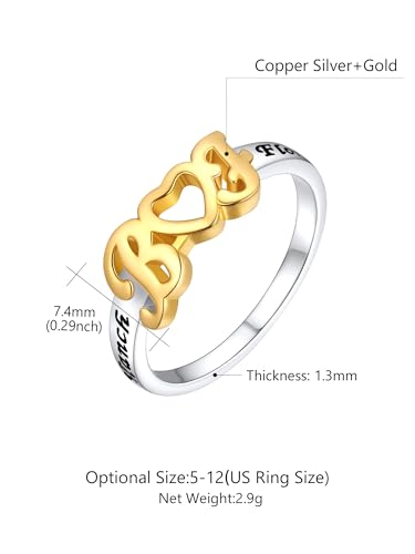 Custom4U Initial Ring for Her Infinity Promise Rings with Names Customized Brass/S925 Sterling Silver Engagement Rings for Women with 5A+ Cubic Zircons 5-12 Ring Gift for Anniversary Wedding Birthday4