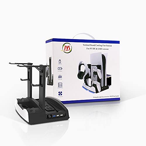 ZEFAN Suporte de fone de ouvido multifuncional compatível com PS5 DE / UHD Host Base de ventilador d