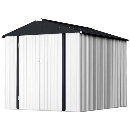 Image of Devoko 6x4 FT Outdoor Storage Shed, White