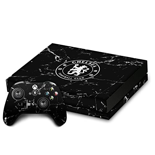 Peau Vinyle Xbox One X Chelsea FC Marbre Noir : Revêtement de Protection Haut de Gamme