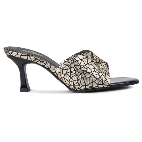 Image of Liberty Senorita STY-156E Sliders for Women - Black Flat Slip-On Slides | Soft Cushioned Footbed, Lightweight Everyday Fashion Footwear for Casual, College, Office, Festive, Daily & Indoor Wear