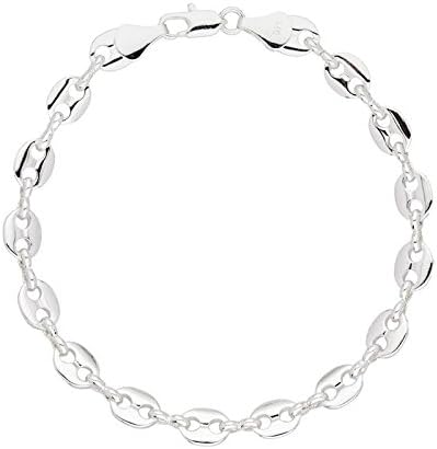 Shining Jewel - By ShivanshShining Jewel 925 8 inches Silver Plated Imported Quality Designer Link Bracelet for Men & Women (SJ_3181)