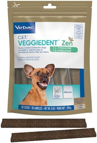 Virbac C.E.T. VEGGIEDENT Zen Tartar Control Chews for Dogs - Mult...