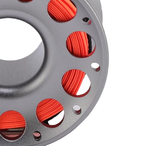 Carrete de buceo de dedo de aluminio de 30 M con ganchos de doble extremo para exploración marina 6
