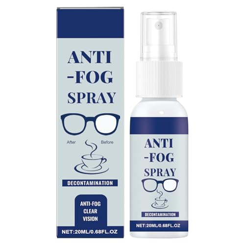 Spray de limpiador de lentes: fórmula anti antiniebla, solución sin rayas | Nebia de niebla portátil, spray de superficie de vidrio impermeable, kit de limpieza de gafas para gafas protectores, gafas