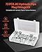 VEVOR 72 PCS JIC Hydraulic Fittings, Heavy Duty Master Industrial Hydraulic Cap and Plug, Hose Tube and Pipe Fitting Kit Cap and Plug Kit Precision Threading in 37° Dash Sizes 4 6 8 10 12 16