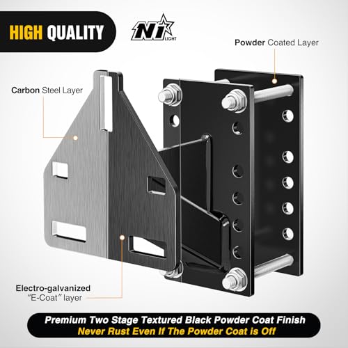 Image of Nilight Spare Tire Carrier 3-Nuts Design Boat Trailer Carrier Bracket Utility Trailer Accessories Fits 4 & 5 & 6 Lugs Trailer Wheels on 4 inch 4.5'' 4.75'' 5'' 5.5''and 6''Bolt Patterns 150 Lbs