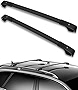 cciyu Roof Racks for Jeep Cherokee 2014-2022 Rooftop Luggage Canoe Kayak Carrier Rack Black Roof Rack Cross Bar - Fits Side Rails Models ONLY