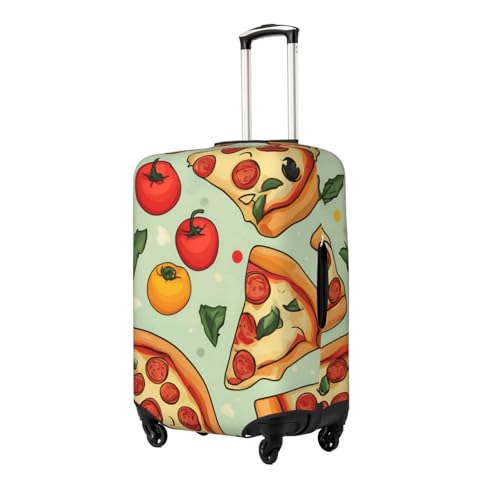 Pizza Pattern Print Fashionable Suitcase Cover Personalized Luggage Protector for Travel and Business2