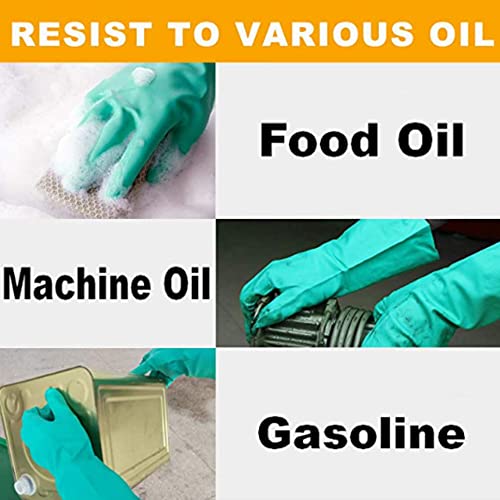 Royaki Nitrile Chemical Resistant Gloves,Latex Rubber Free Household Gloves, Resist Acid, Alkali,Solvent And Oil,1 Pair Size Medium #TOP4