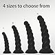 BDSMJOY Anal Dildo mit Saugnapf,Analdilos Herren Analplug für Männer,Silikon Buttplug Analdehner Anal Expander Analspielzeuge Plugs Sexspielzeug für der Männer extrem hart (Schwarz, S)