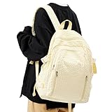 weradar Lightweight Middle School Bag For Teens Girls,Kawaii Backpack For College Students,Aesthetic Bookbag,Cute School Backpack For Women Casual Daypack(Yellow)