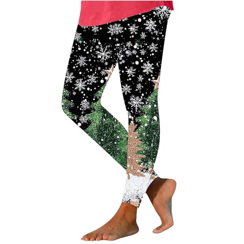 Christmas Leggings for Women Cute Graphic Stretchy High Waisted Soft Xmas Lounge Pants Full Lenght Workout Casual Tights
