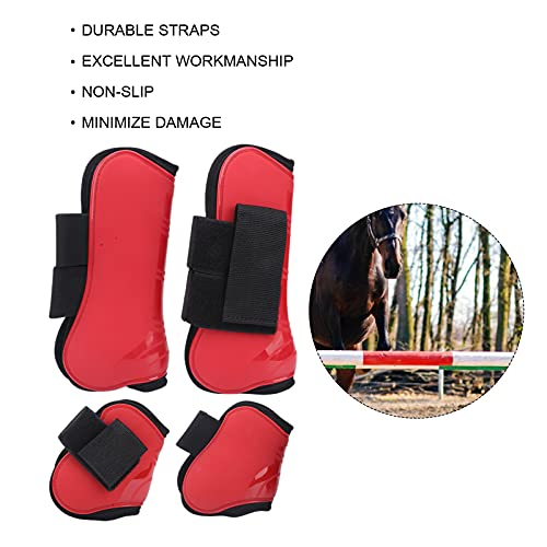 Botas espessas para cavalo, PU seguras, botas de cavalo para potro para obstáculo de salto para prot