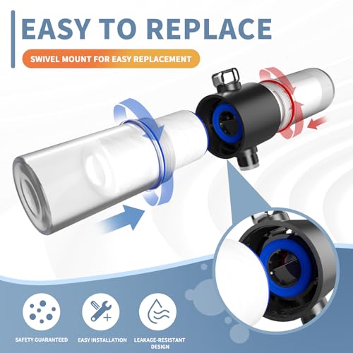 Shower Filter Compatible with Weddell Duo System, 1 Red 4 Blue, 5 Pack - Image 3