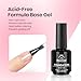 Beetles Almond Nail Tips Kit with 3 Pcs 15ml No Wipe Gel Top & Base Coat Milky Pink Gel Polish Set