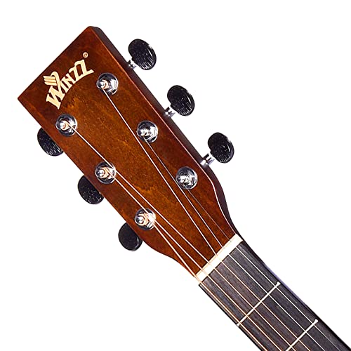 Winzz AF-H00LC Hand Rubbed Series - Full Size Cutaway Carved Acoustic Acustica Guitar Adult Beginner Starter Bundle thumb #6