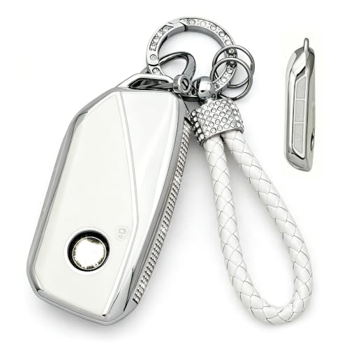 Image of Creativity For BMW X5 Key cover and Key chain accessories (White set)