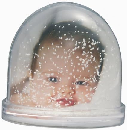 Tudor Photo Acrylic Photo Frame, Snow Ball, Double Sided, 2.5 x 2.5 Photos