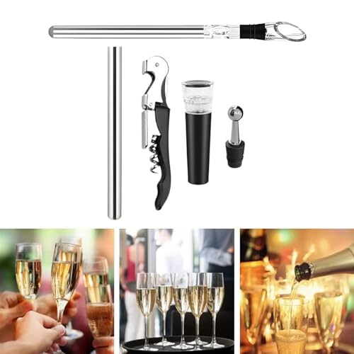 Bâton de refroidissement à vin en acier avec décapsuleur intégré - 8