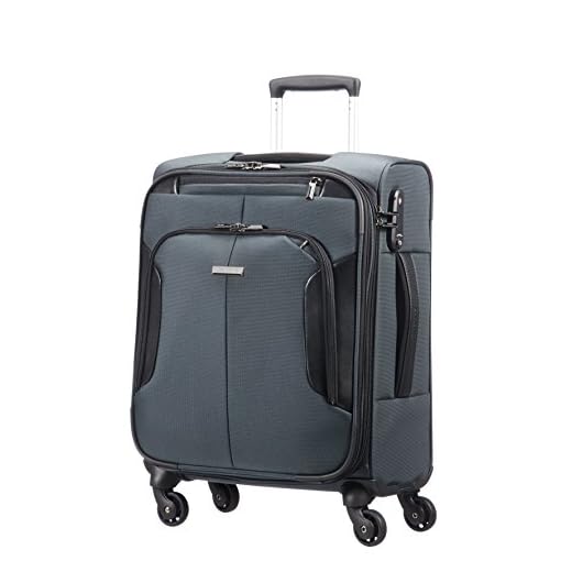 Samsonite XBR Spinner 55/20 Bagaglio a Mano, Poliestere, Grigio/Nero, 34 ml, 55 cm