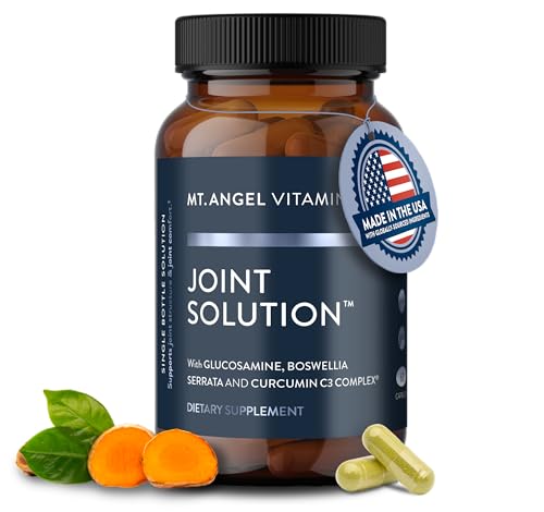 Mt. Angel Vitamins - Joint Solution - Curcumin C3 Complex, Turmeric, Tumeric, Turmeric Curcumin, Joint Support Supplement, Tumeric and Ginger, Turmeric Supplement, Glucosamine, Collagen - 60 Caps