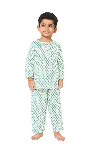 Image of Cotton Unisex Printed Night Suit Dress Set Combo Pack for Girls Boys