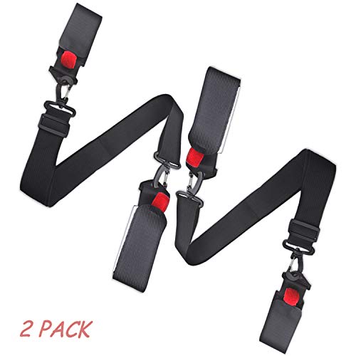 Ski Straps & Pole Carrier - Shoulder Sling Protector Holders, 2 Pack Adjustable Anti Scratches Skiing and Backcountry Gear Boots Transportation Easy Tool Hands-Free Ski Accessories for Kids Women Men