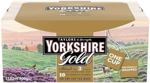 Yorkshire Tea, Gold, Black Tea Bags, 200ct (Pack of 1)