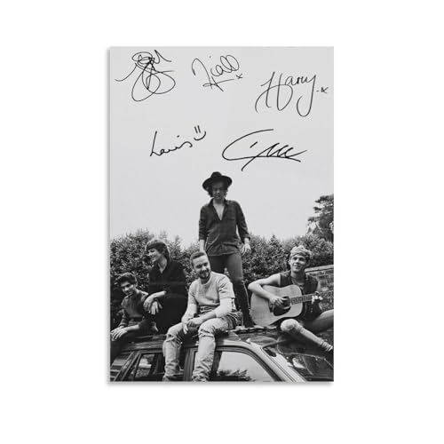 LHIKARQUX One Direction - Póster de banda de música vintage,...