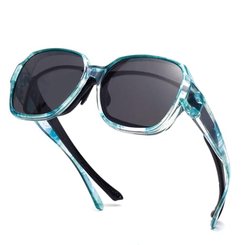 Image of JIMMY SUNSHINE Sunglasses Fit Over Glasses for Men Women Fit Over Prescription Glasses Lightweight Square Frame