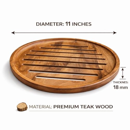 Image of Chapati Jali for Gas Stove, Phulka & Paratha Roaster, Rust-Proof Food Grade Steel Roti Maker Net Durable Kitchen Tawa Accessory (CHAPATI TRAY WOODEN 12 inch mrt)