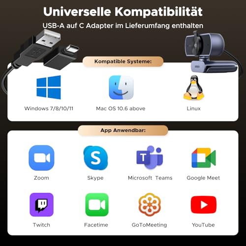 UGREEN UHD Webcam 4K mit Mikrofon